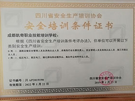安全生产培训条件证书（省应急管理厅）